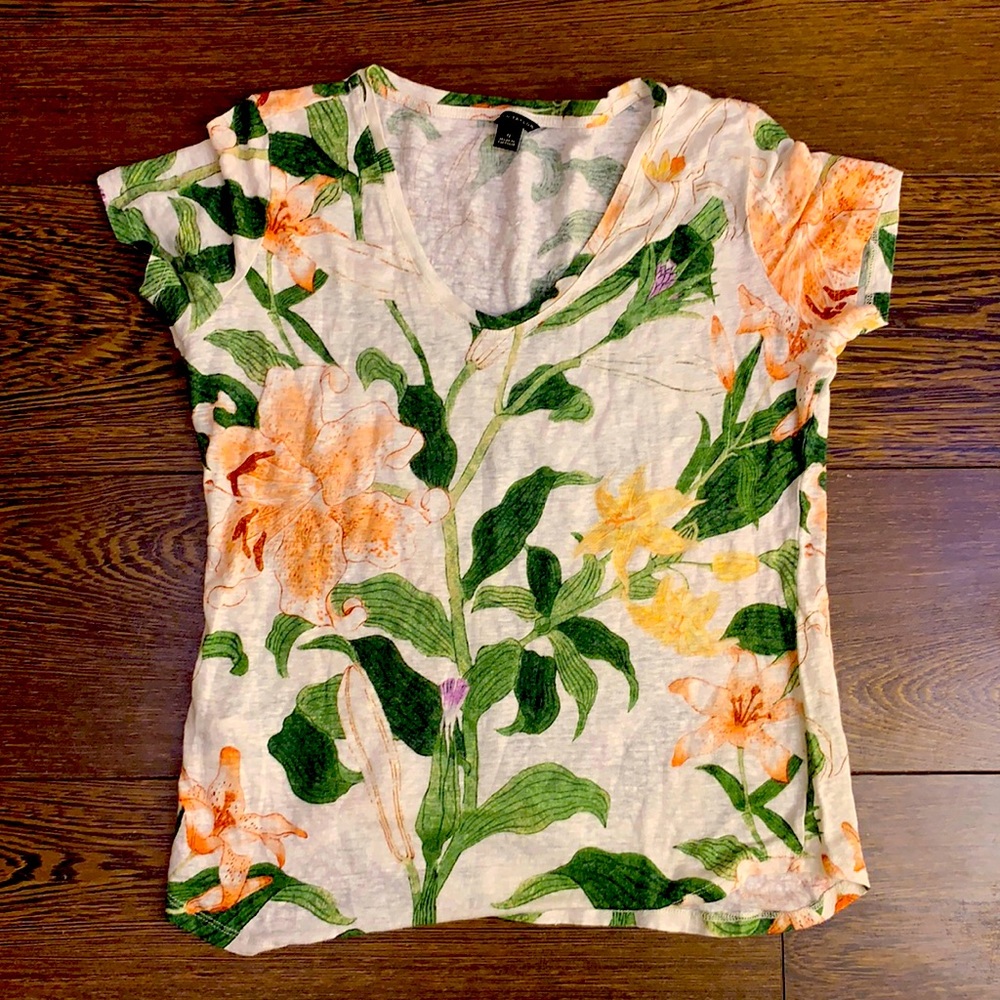 ANN TAYLOR LEAFY FLOWER TOP